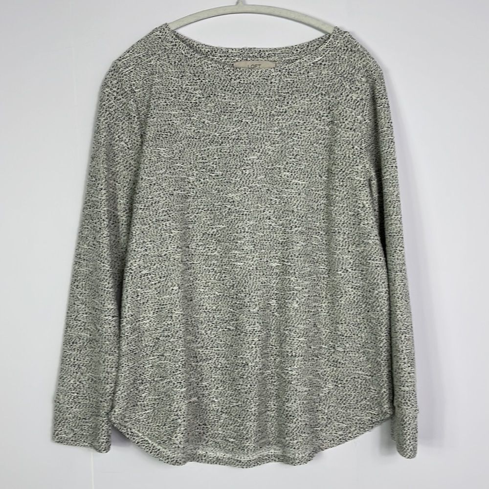 LOFT Boucle Tunic Sweatshirt, Large - Picture 1 of 10